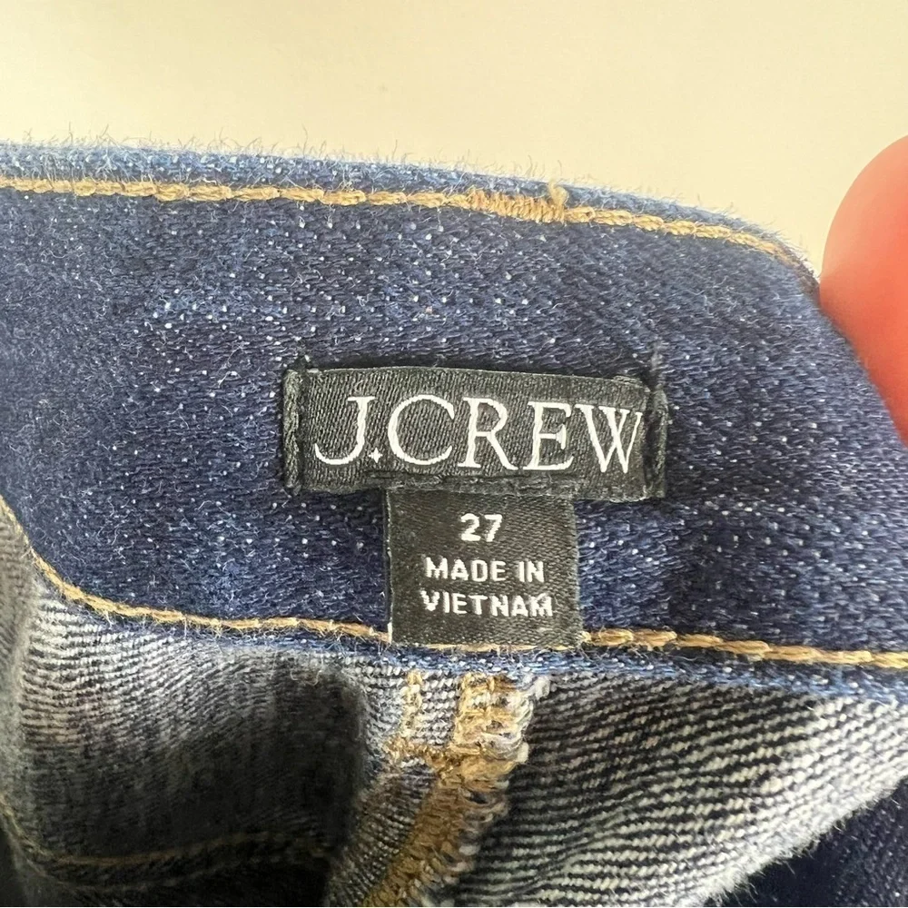 J. Crew Midlength Denim Jean Long Shorts in Indigo Dark Wash Size 27